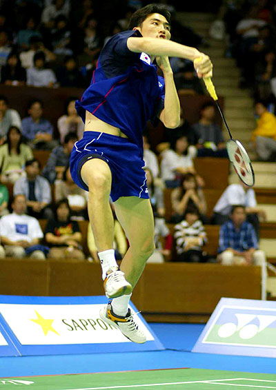 羽球明星--金东文图片--蓝天羽毛球网