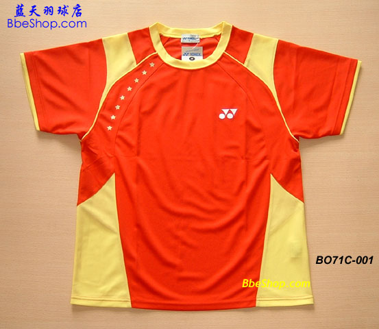 yonex bo-71c-001(红色)奥运纪念版圆领t恤衫--